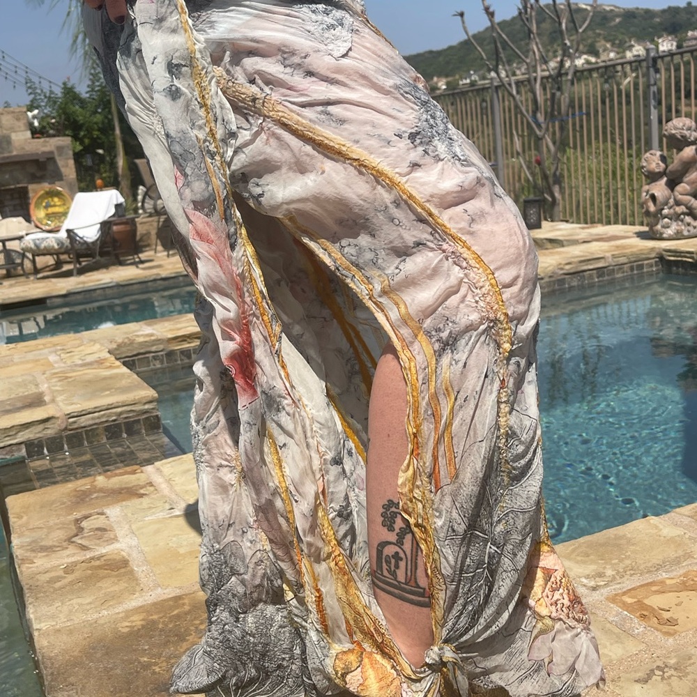 Handmade felted, Silk wrap pants - Picture 4 of 10